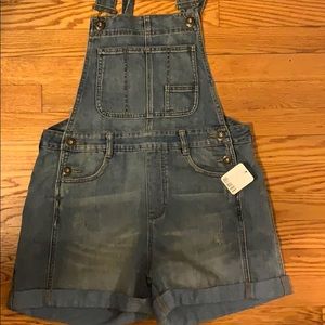 Free People Overall Shorts